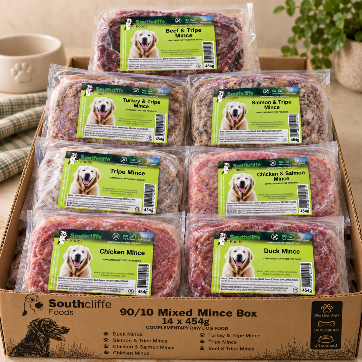 Southcliffe 14 Block Raw Mixed Bundle - 14 x 454g 90/10