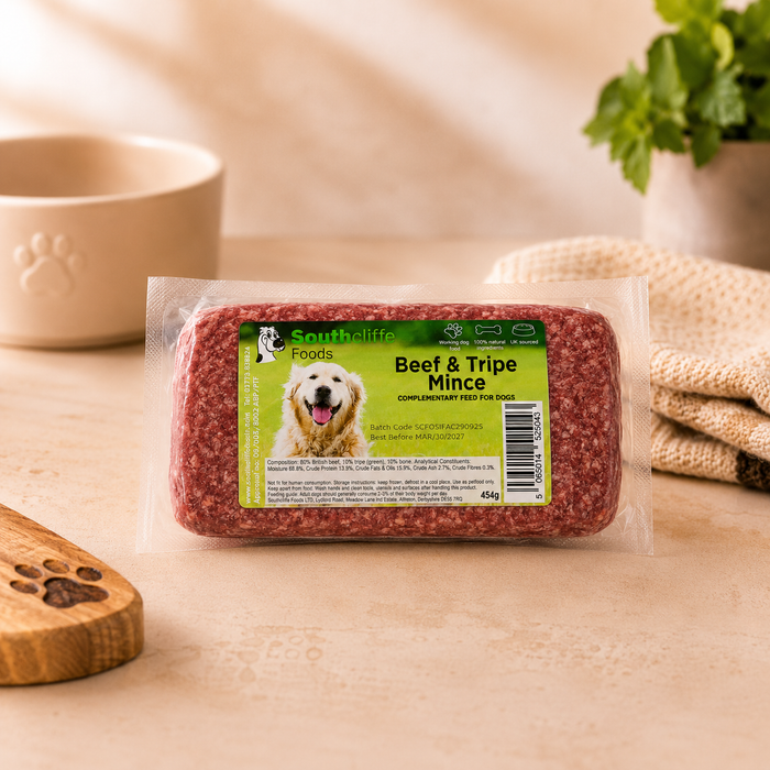 Southcliffe Beef & Tripe Mince - 24 x 454g 90/10