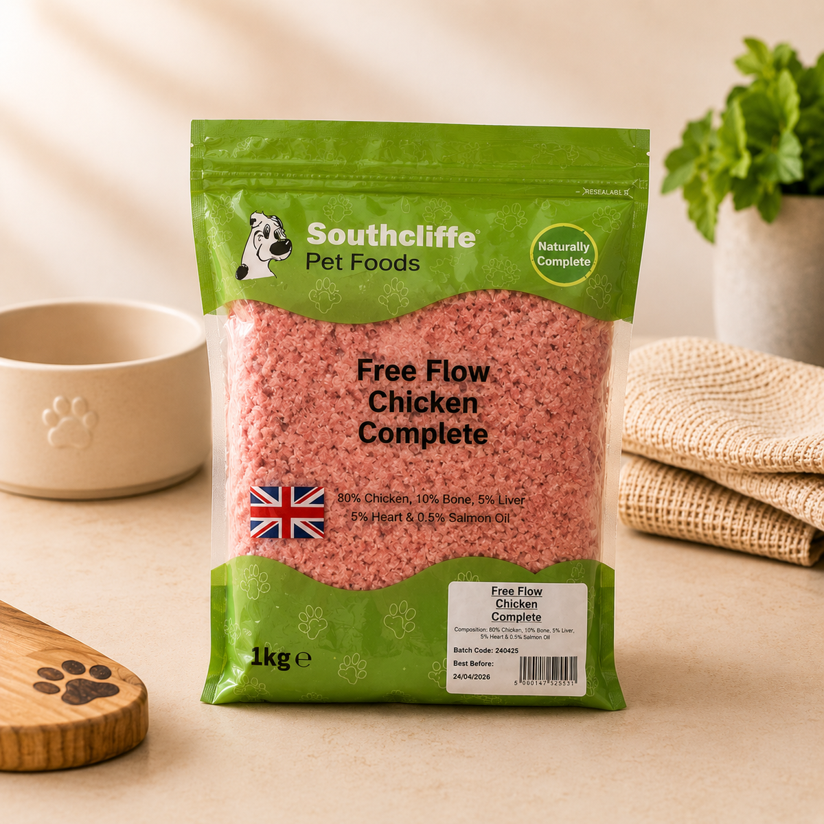 1kg Southcliffe Free Flow Chicken Complete 80/10/10